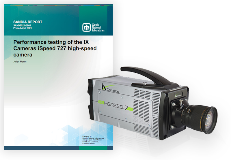 SANDIA REPORT: Performance testing of the iX Cameras iSpeed 727 high-speed camera